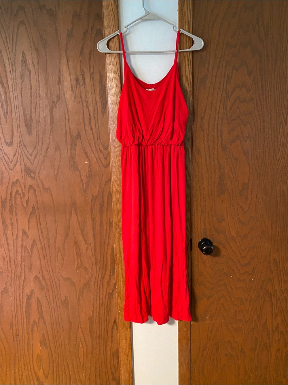 Olivia Rae Red Spaghetti-Strap Maxi Dress